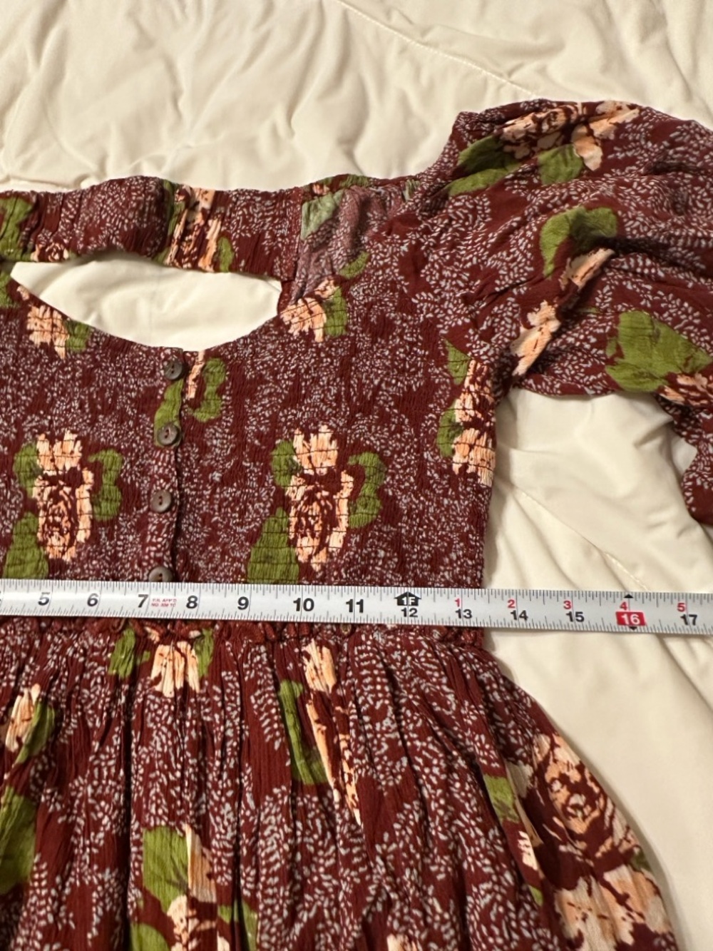 Free People Summer Picnic Printed Mini Dress - NWOT - Size L - Picture 16 of 16